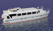 A 42' river catamaran for Danube.